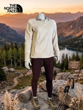 The North Face Osito 1/4 Zip Fleece Pullover Jacket Cream Women's Size L